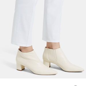 THEORY**Ivory Goat Leather Booties** EU35 US 5 $495